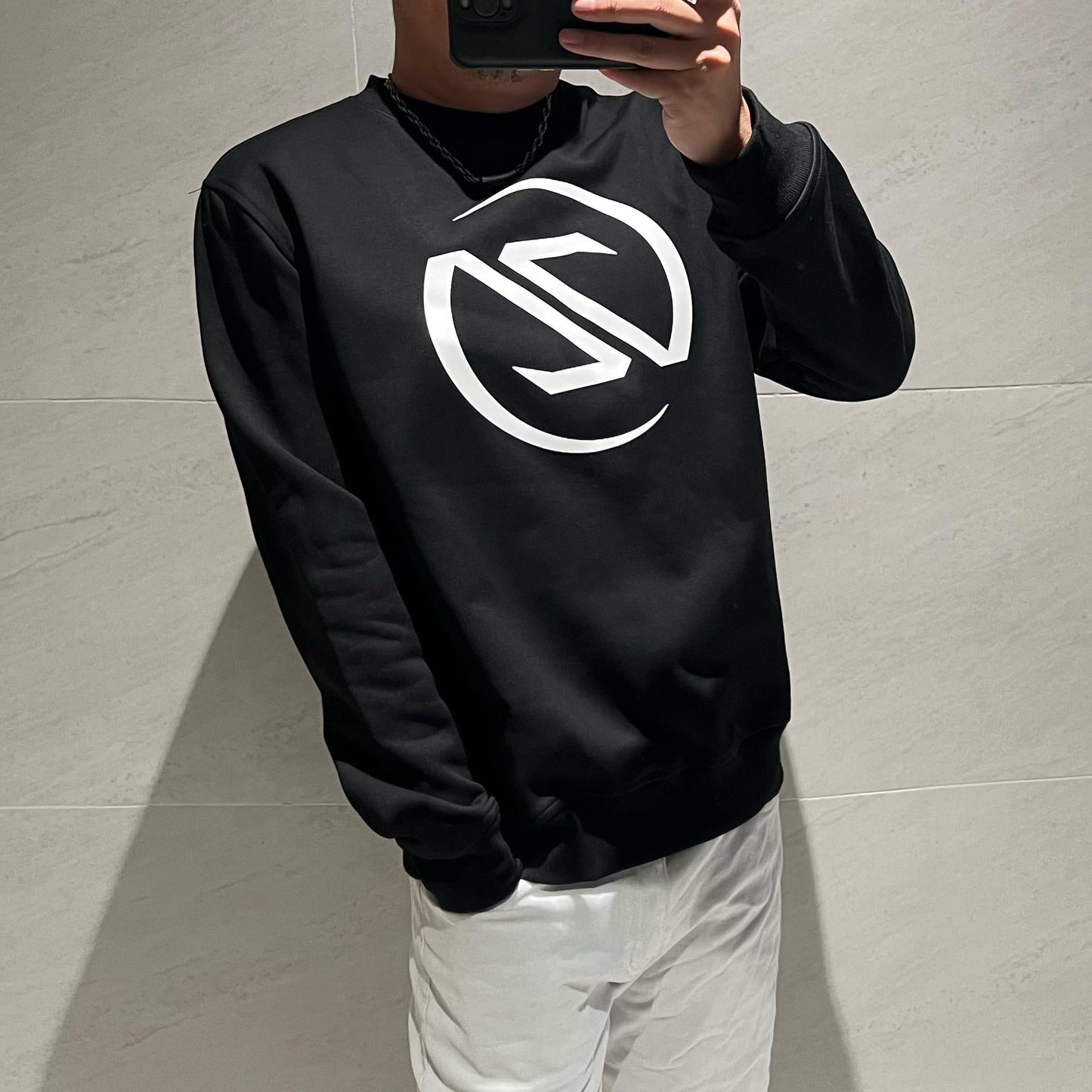 Herr Tröja Tjock Rund Nacke 100% Bomull Lång Ärmar-2