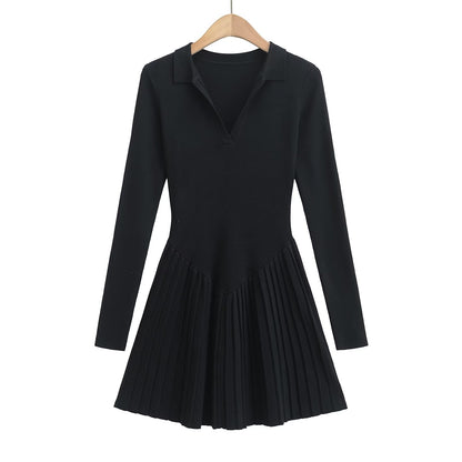 Kvinnors Klänning V-ringning Långa Ärmar Mjuk Andningsbar Tyg 6