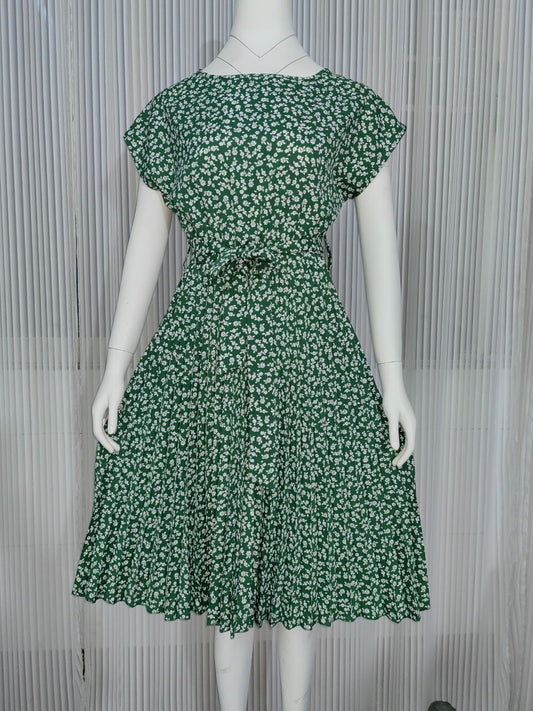 Fina Dam Klänningar Blommig Midi Veckad Polyester-1