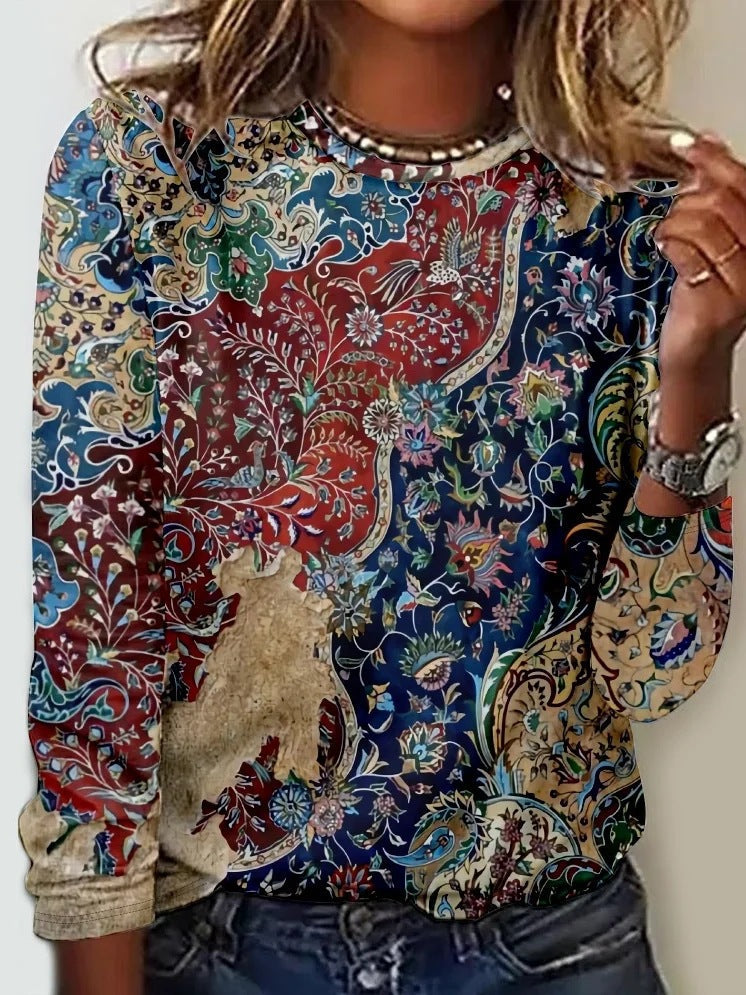 Kvinnors T-shirt Tryckt Polyester Relaxed Fit 8