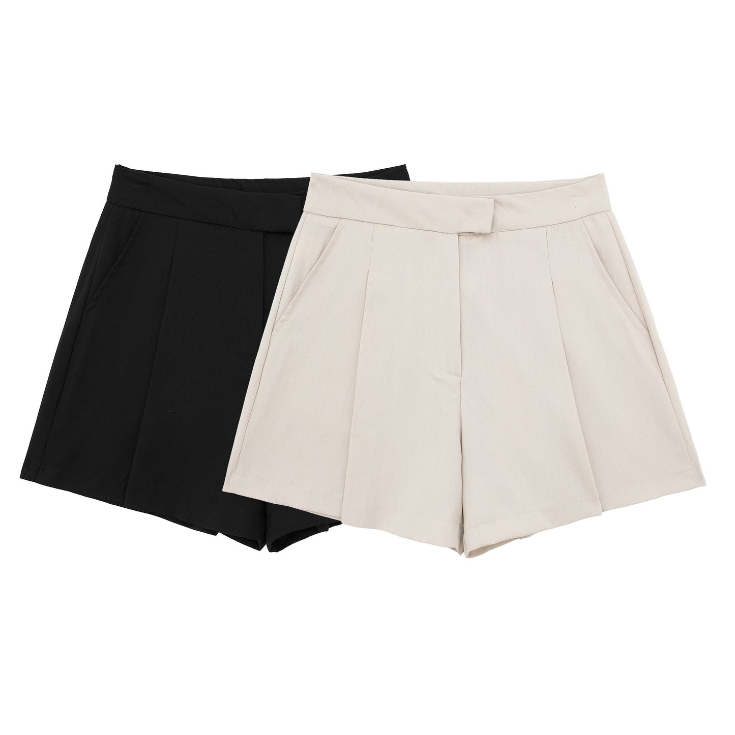Damer Korta Byxor Högmidjade Polyester Capri Street Fashion-2