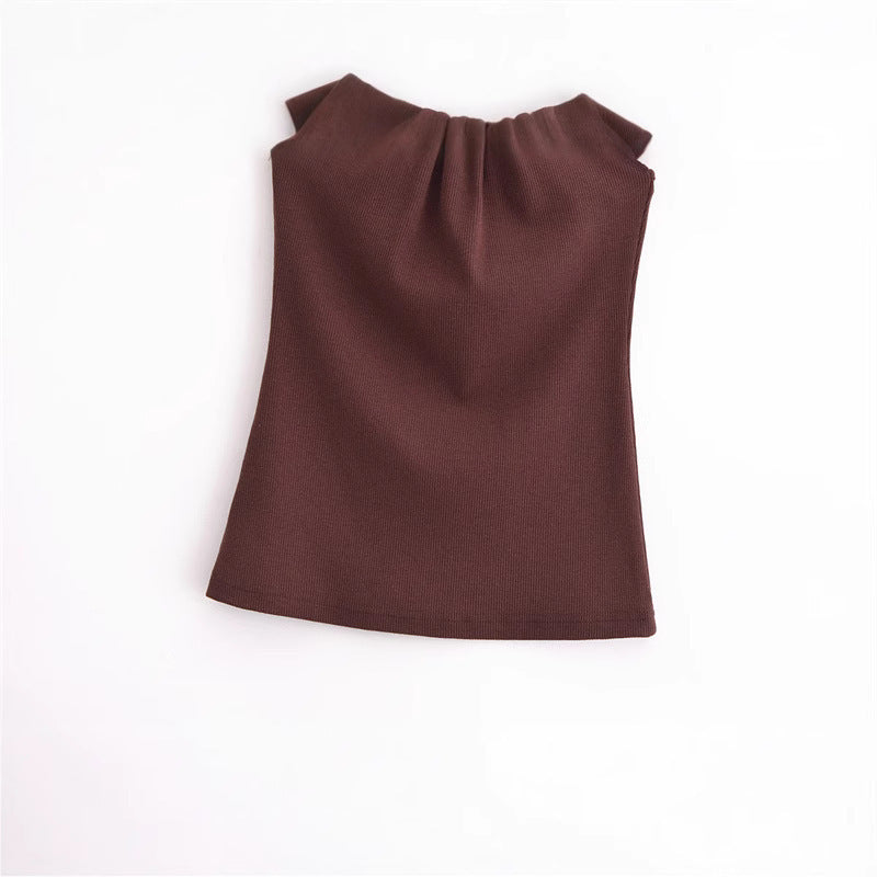 Kvinna Halterneck Top Slim Fit Polyester-4