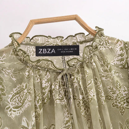 Dam Skjorta Kortärmad Tryckt Polyester Casual-2