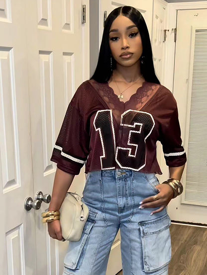 Variant image for Dam T-shirt V-ringad Kort Ärme Polyester-7