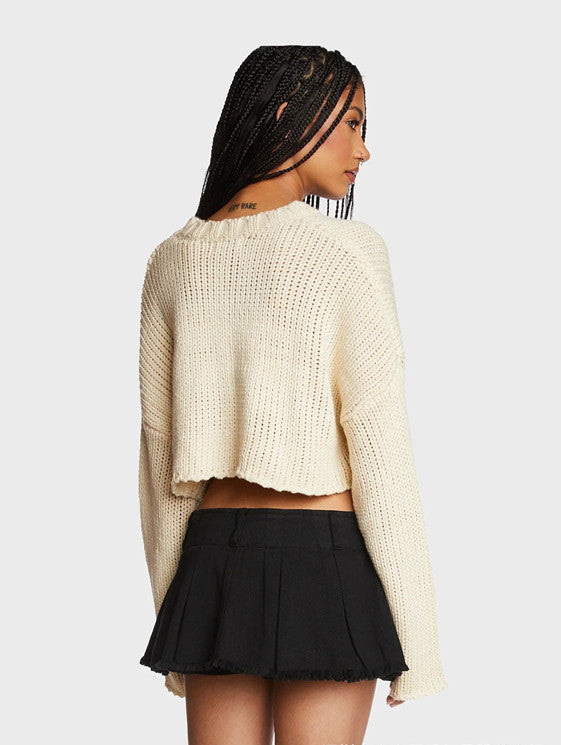Stickad Dam Tröja Femstjärnig Mönstrad Lång Ärme Akryl Polyester-3
