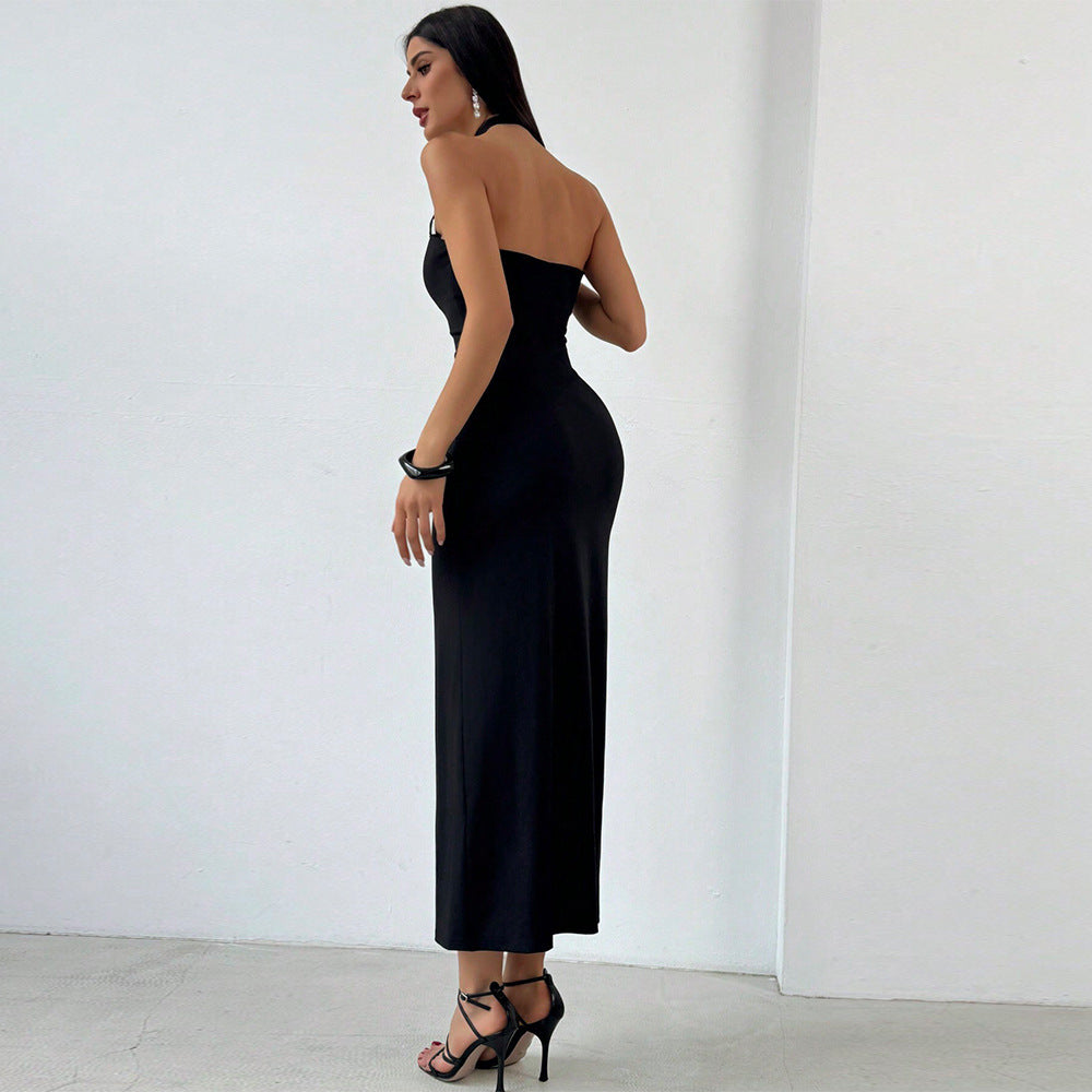 Dam Bodycon Klänning Ärmlös Polyester Perfekt för Fest och Vardag-3