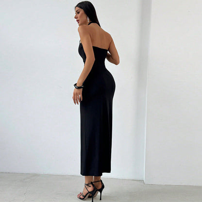 Dam Bodycon Klänning Ärmlös Polyester Perfekt för Fest och Vardag-3
