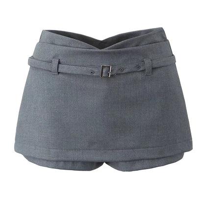 Variant image for Kvinna A-Line Kjol Tvåfärgad Kort Polyester-1