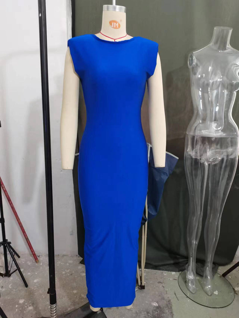 Variant image for Dam Midiklänning Ärmlös Cirkulär Nackring Polyester Lång Kjol-4