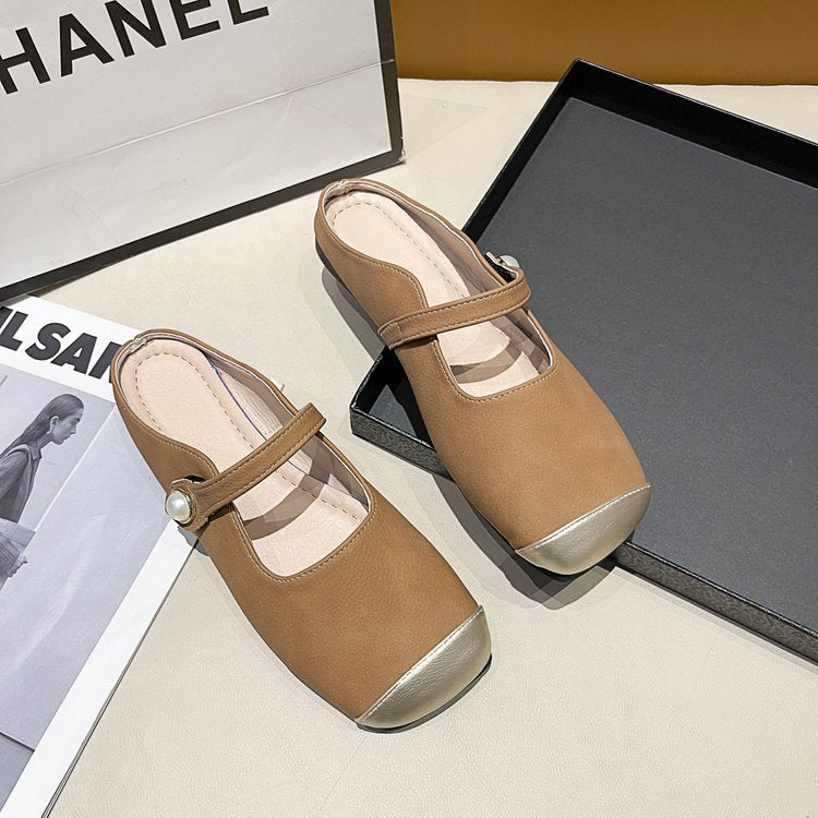 Elegant Slingback Pantolett för Damer – Ergonomisk Fotbädd, Halkfri Sula, Syntetiskt Material, Storlek 36-41 4