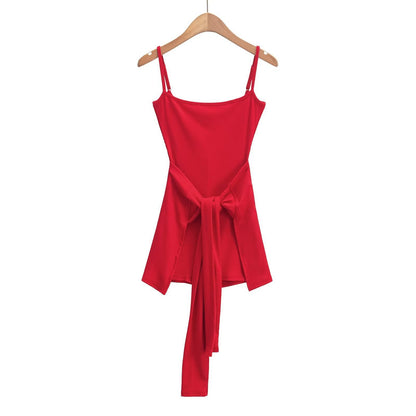 Kvinnors Omslagstopp med Slingbindning – Andningsbart Material, Figurnära Design, Justerbara Spaghettiband 3