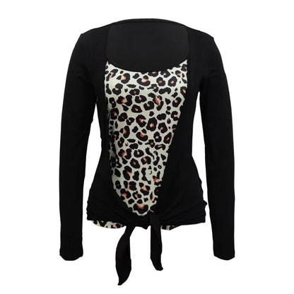 Variant image for Dam Långärmad Topp Leopardmönster Polyester-1