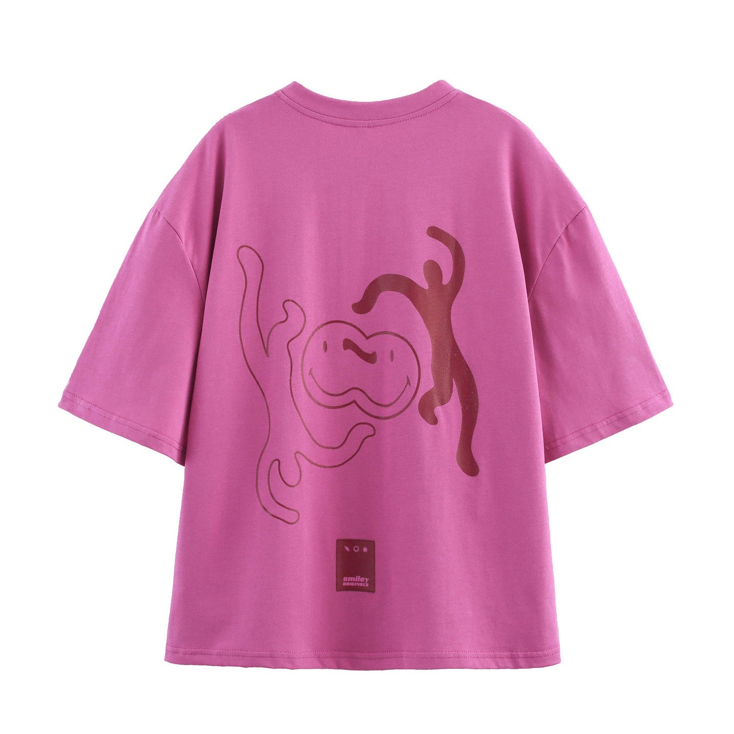 Dam T-shirt Avslappnad Snitt Mjuk Bomull-2