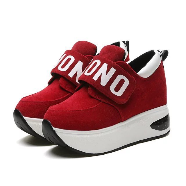 Kvinnors Sneakers Kardborrfäste Modern Platå Högkvalitativt Material-5