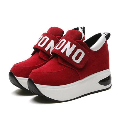 Kvinnors Sneakers Kardborrfäste Modern Platå Högkvalitativt Material-5
