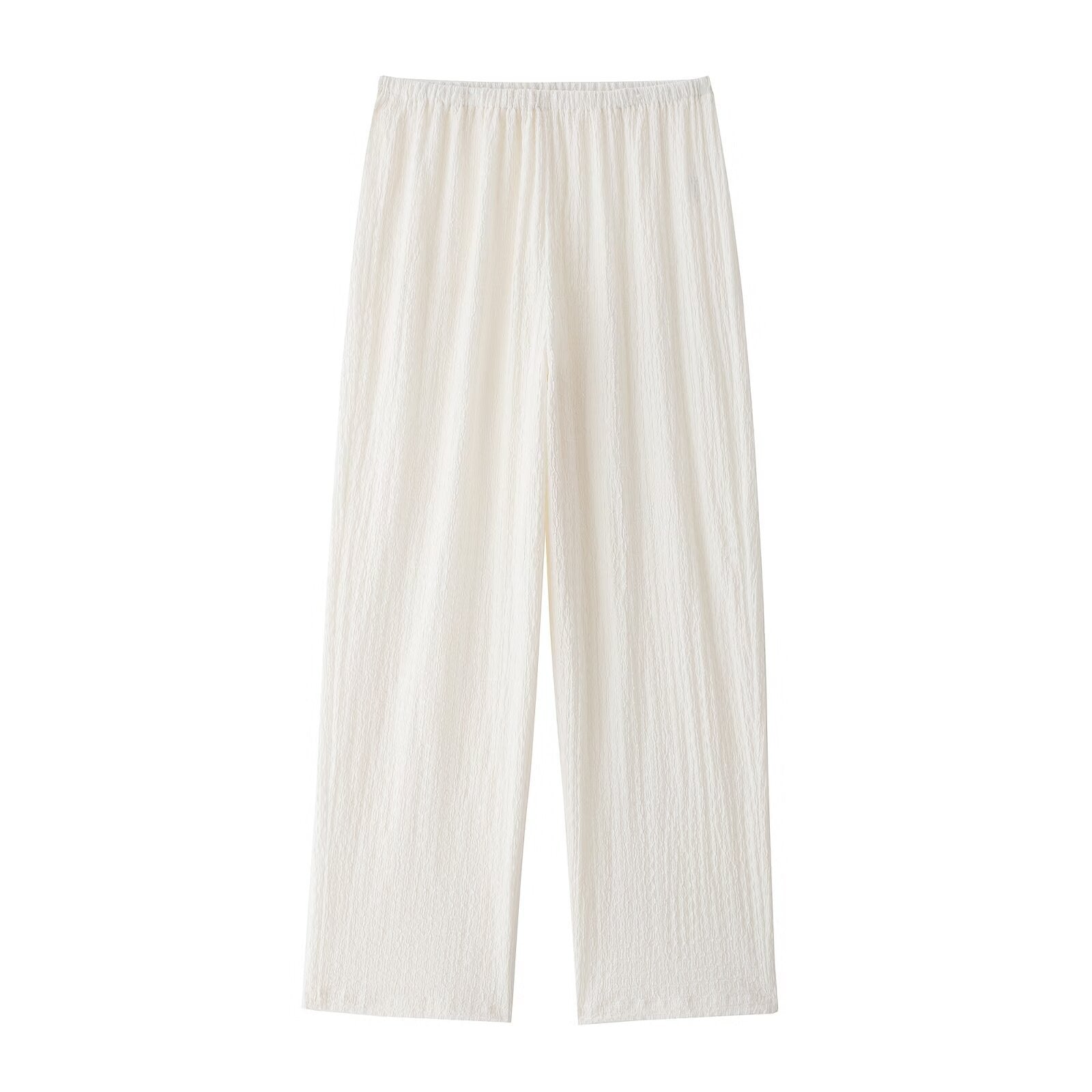 Dam Långbyxor och Top med Öppen Rygg i Lätt Polyester för Sommar-6