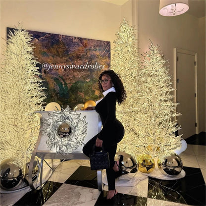 Dam Jumpsuit Långärmad Slim Fit Polyester-5