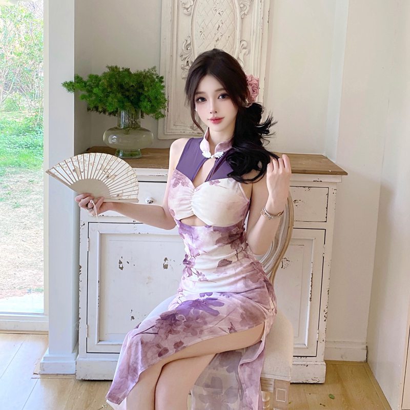 Dam Klänning Bodycon Mönstrad Polyester Smal Fit 2