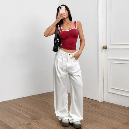 Kvinnors Tröja Färgblockerande Stickad Elastisk-5