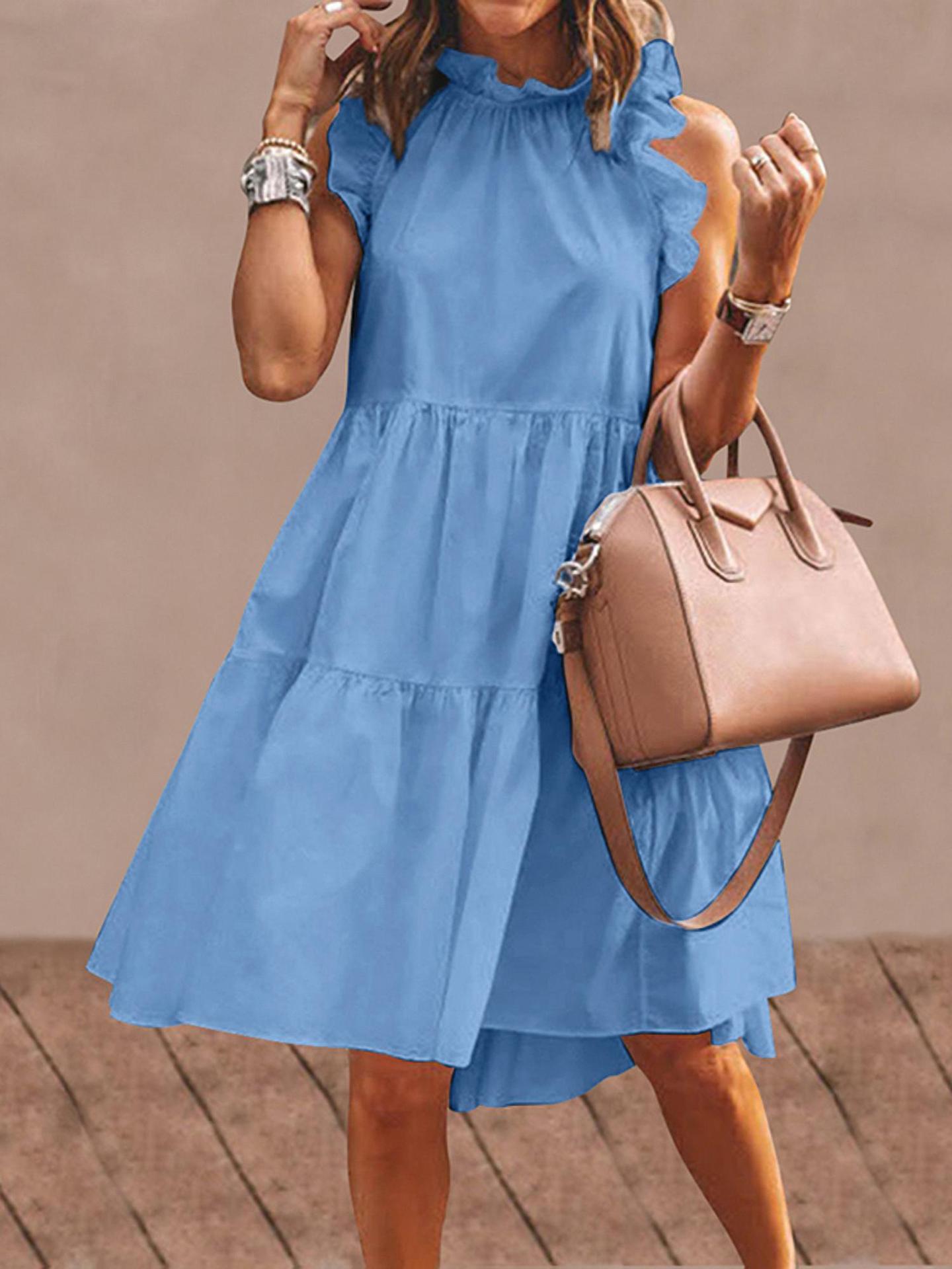 Variant image for Dam Ärmlös Klänning Enfärgad Polyester-49