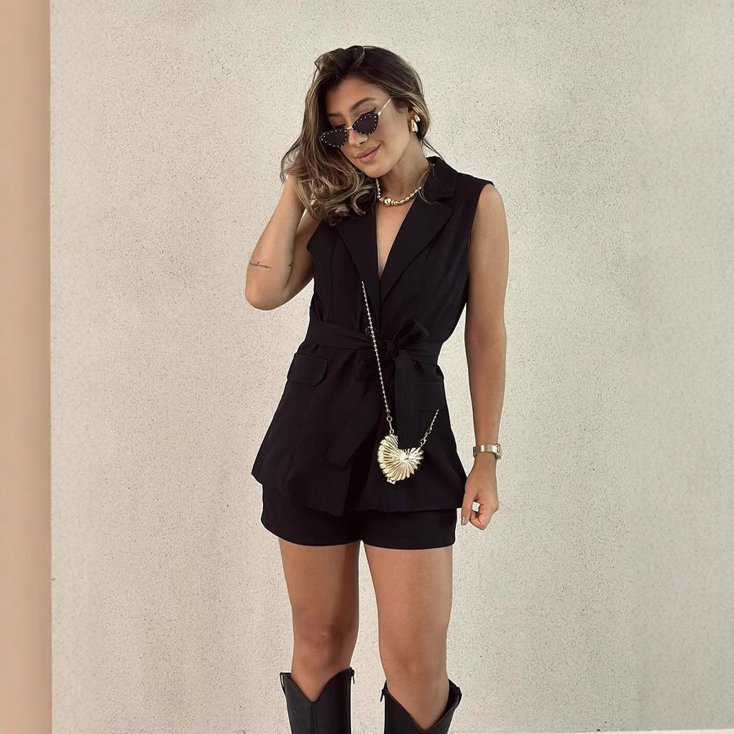 Variant image for Dam Blazer Utan Ärmar Urban Polyester Elegant Set-9