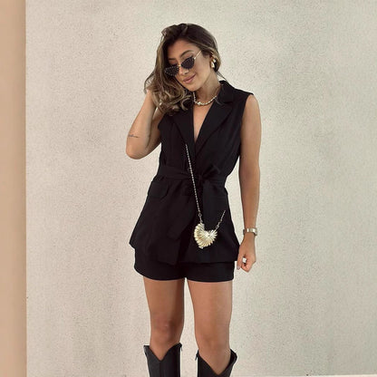 Variant image for Dam Blazer Utan Ärmar Urban Polyester Elegant Set-9