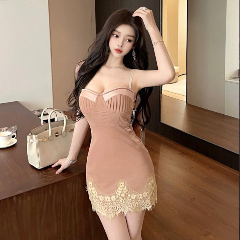 Kvinnors Bodycon Klänning Off-Shoulder Spaghetti-Bärande Polyester Elastan-3