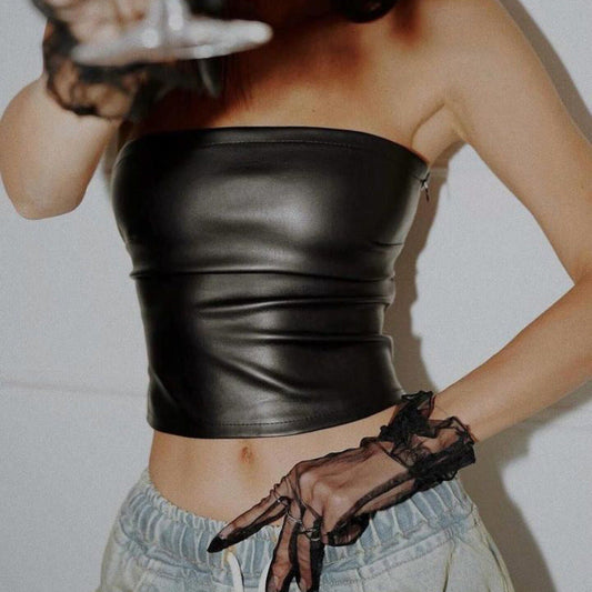 Dam Bandeau Top Figurnära Elastiskt Material 1