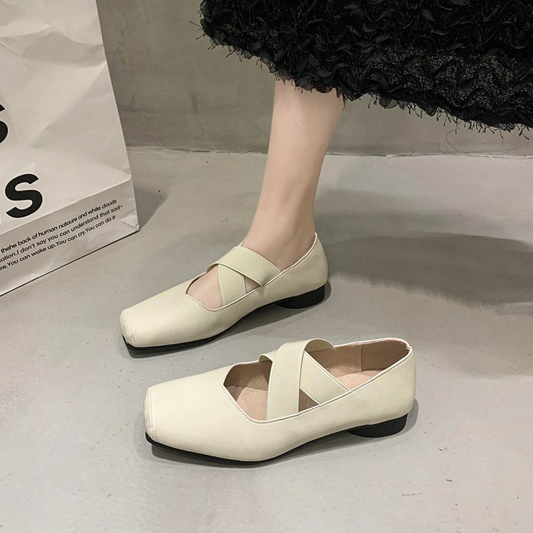 Dam Ballerina Skor Elastisk Design Hållbara Material 5