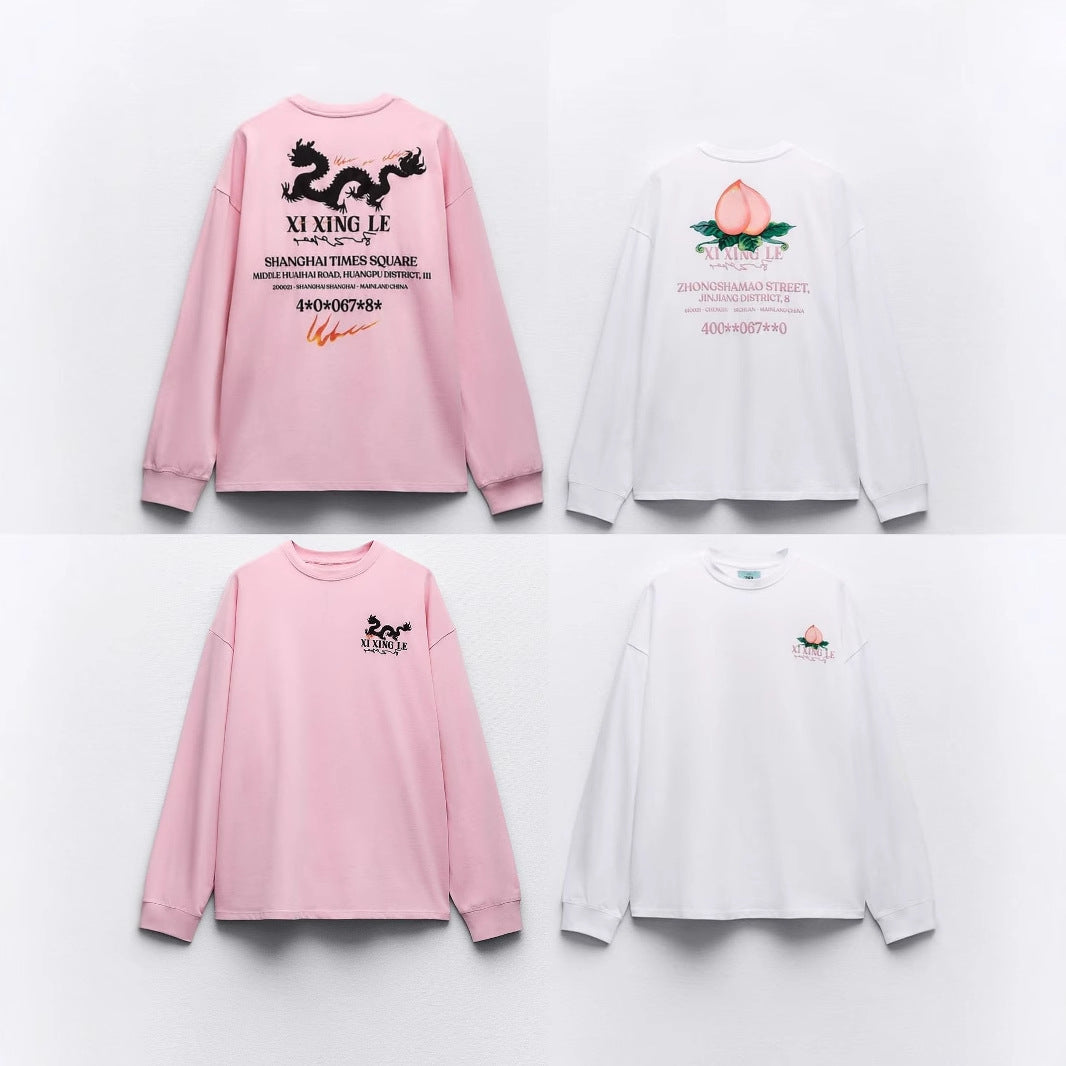 Stickad Dam Tröja Minimalistisk Design Bomullsblandning-6