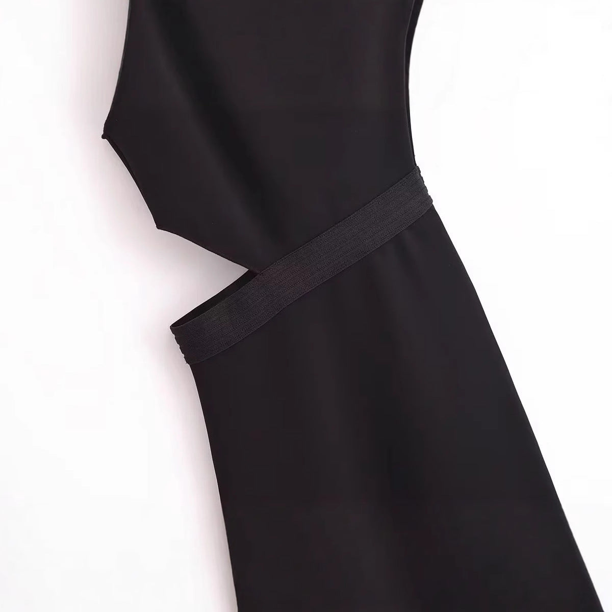 Kvinnor Asymmetrisk Wrap-Klänning V-Ringning Rüsch Detaljer Andningsbart Tyg-4