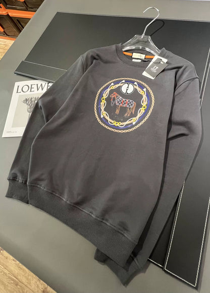 Herr Tröja Rund Halsringning 100% Bomull Normal Passform-4