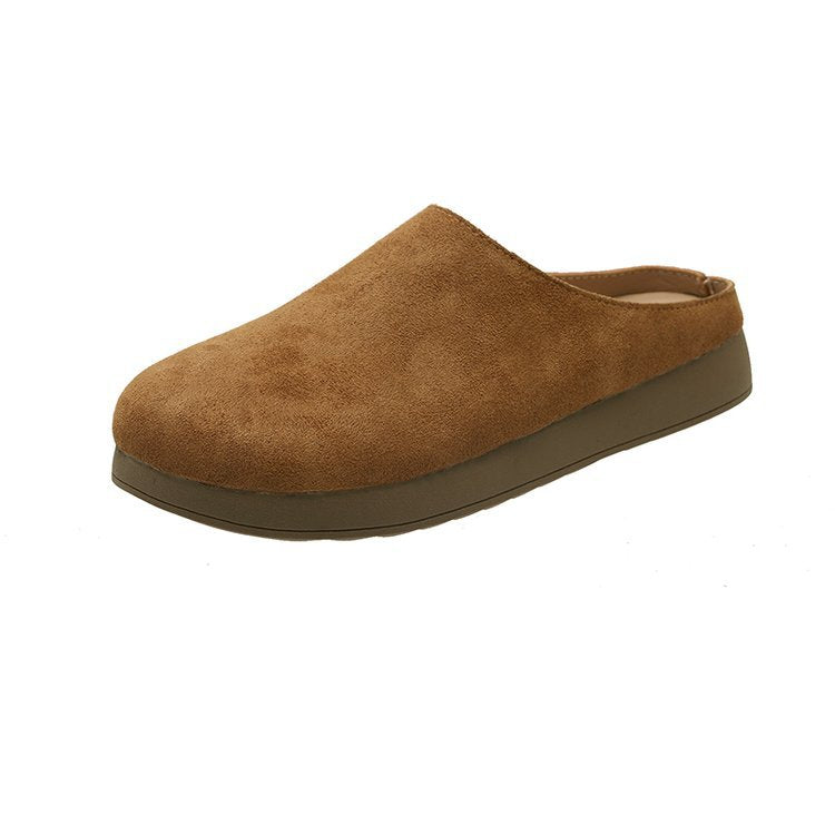 Dam Träskor Bekväm Design Mjukt Material med Gummisula-2