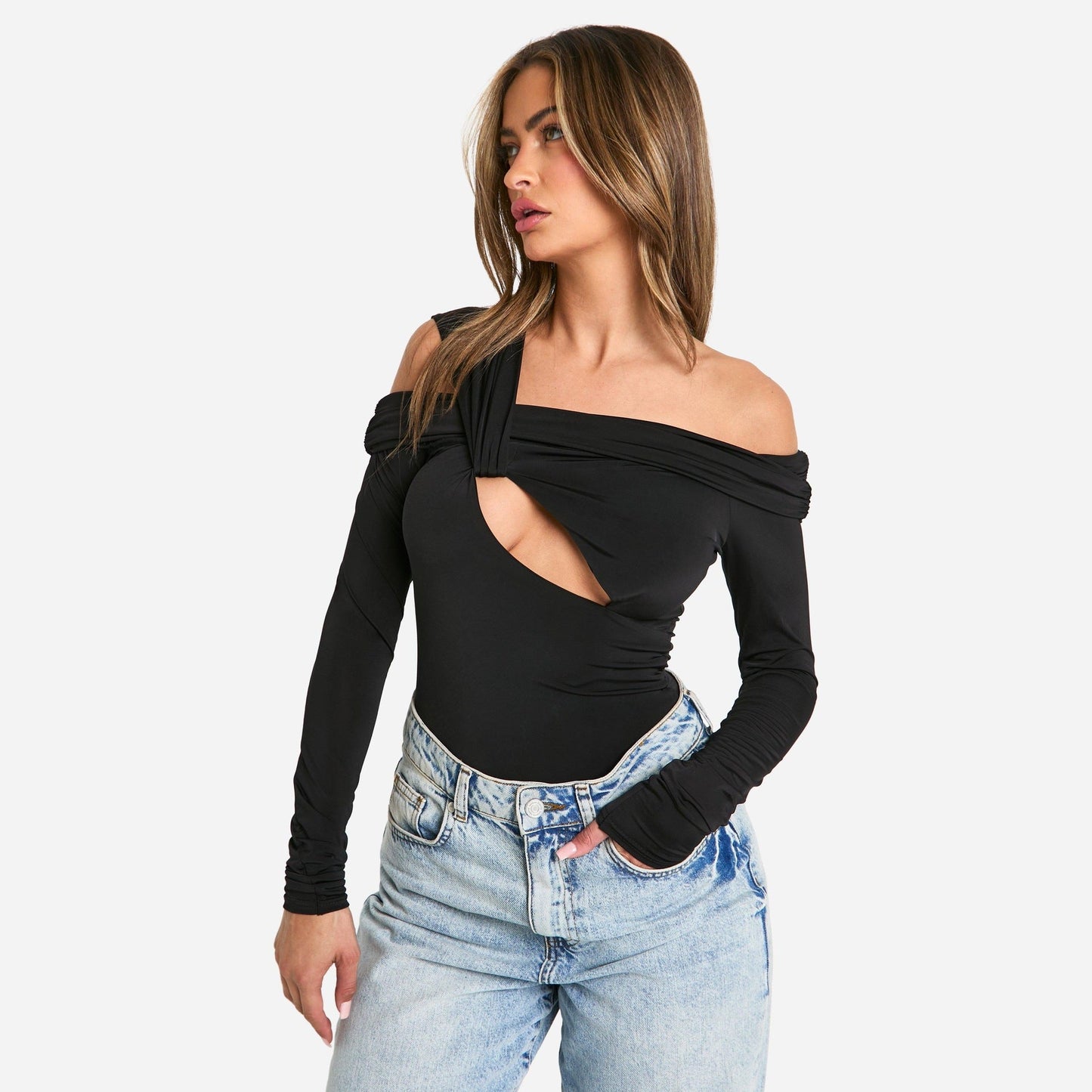 Variant image for Dam Festtopp Långärmad Trendig Spandex-1