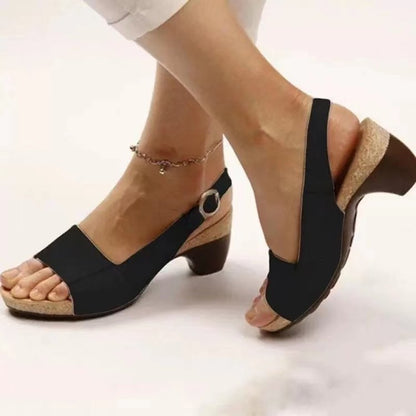 Variant image for Kvinnors Slingback Pantoletter Elegant Läder-9