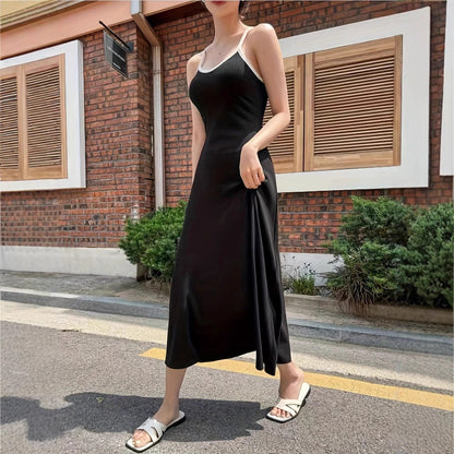 Variant image for Kvinnors Midi Klänning U-urringning Mjölksilke-4