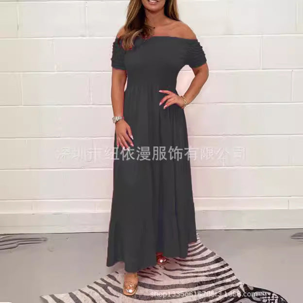 Variant image for Kvinnors Kortärmad Klänning Elegant Polyester-7