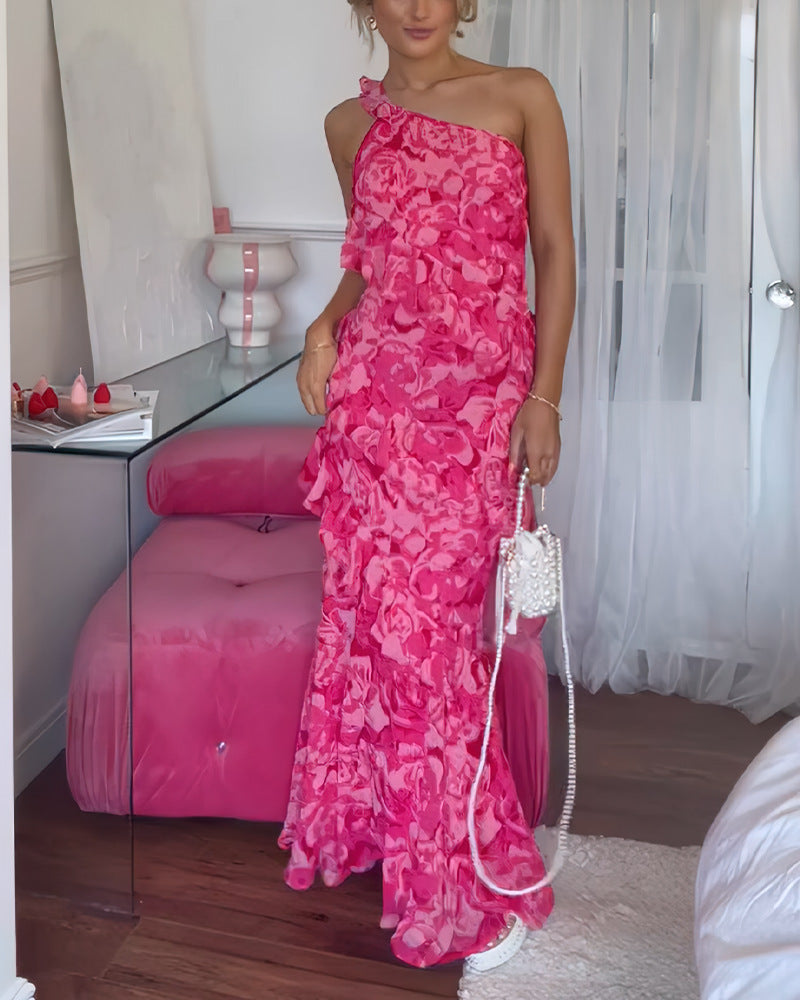 Variant image for Dam A-linje Klänning Chiffong Lång Ärmlös Elegant-1