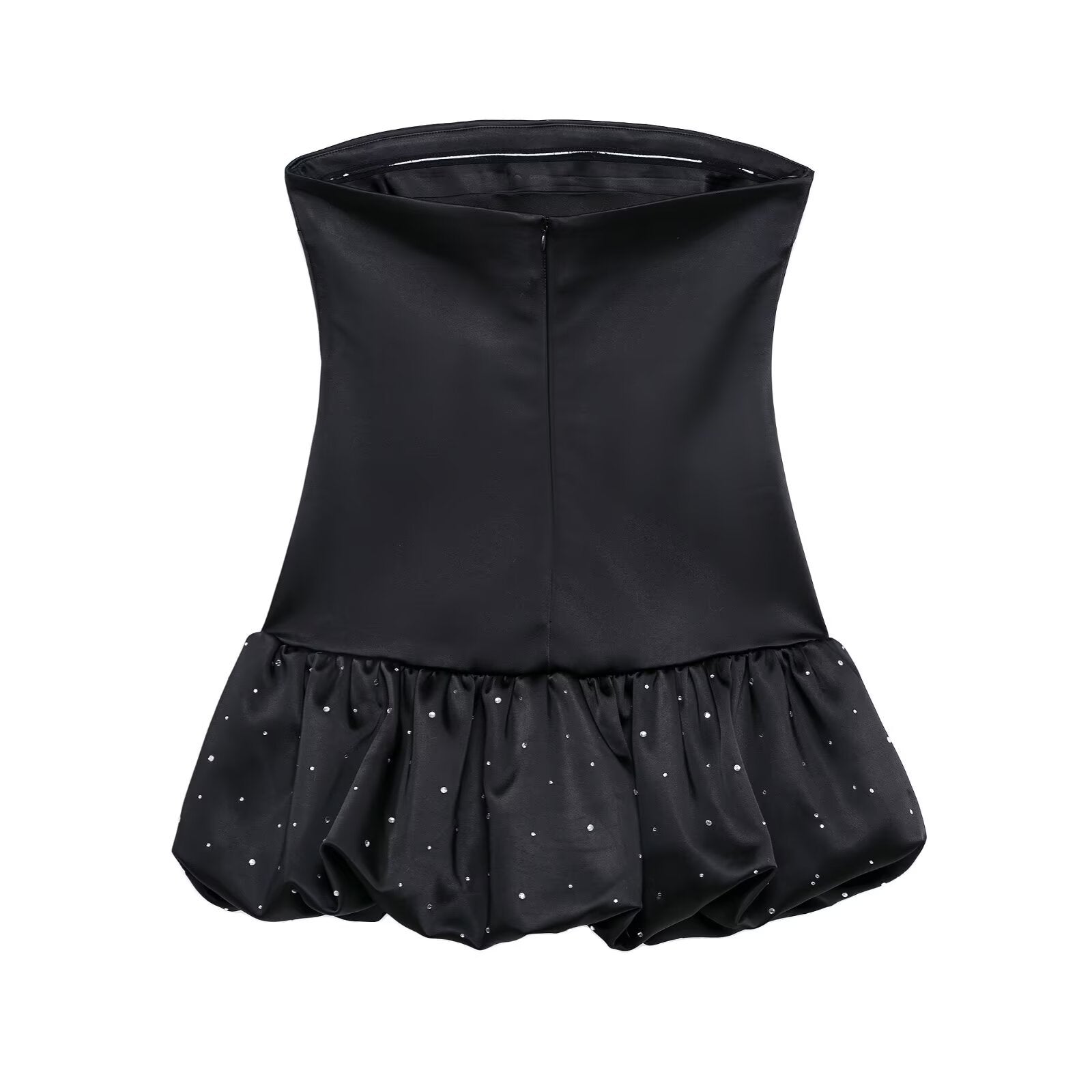 A-Line Kjol för Dam – Kort Enfärgad Polyester i Svart, Smickrande Passform för Vardag och Fest 2