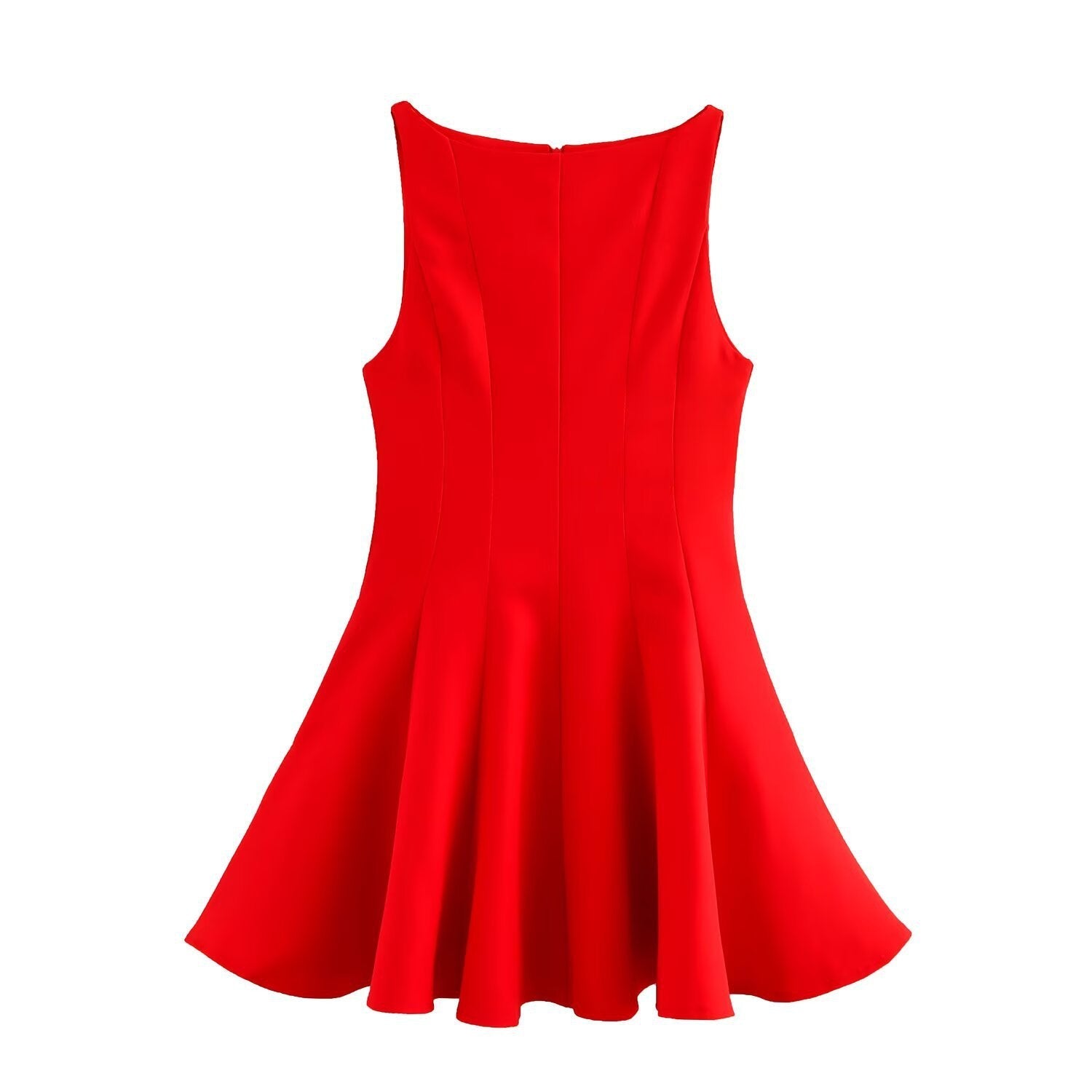 Variant image for Dam Klänning A-Linjeformad Polyester Rund Hals för Sommarens Festligheter-1