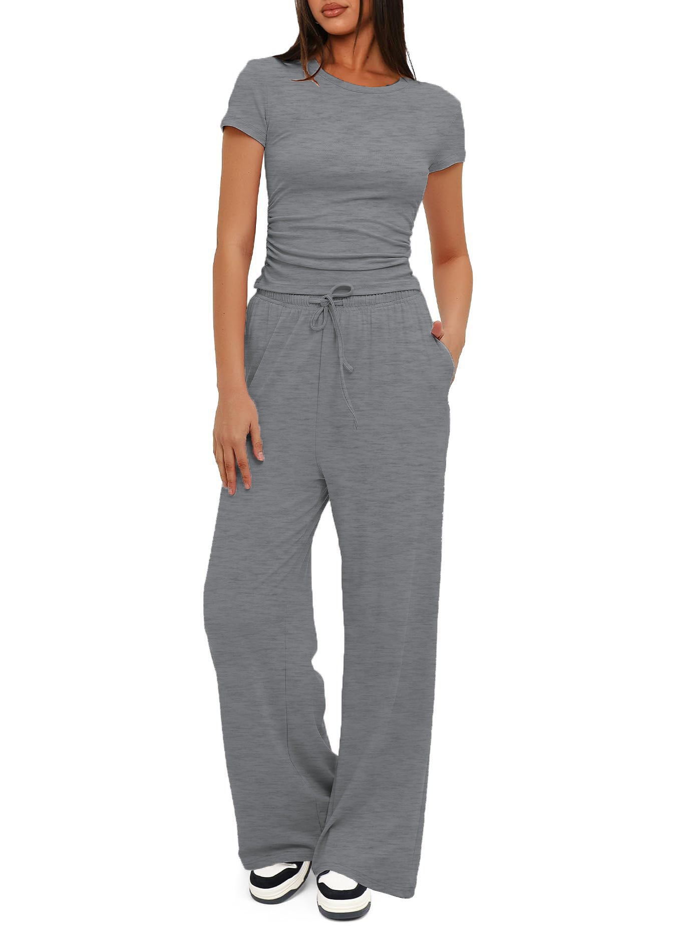 Kvinnors Byxor Minimalistisk Stil Polyester Lång-1