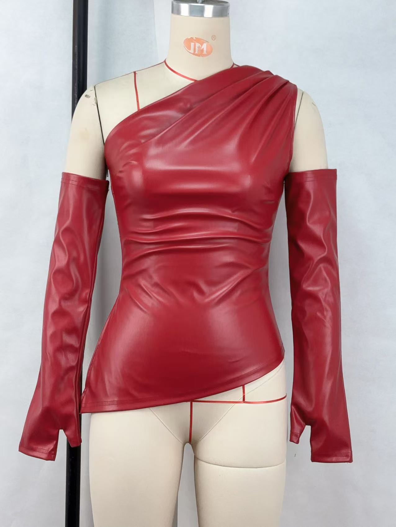 Asymmetrisk Läderväst Dam med Elastisk Passform – Trendig Streetwear för Vardagsbruk 9