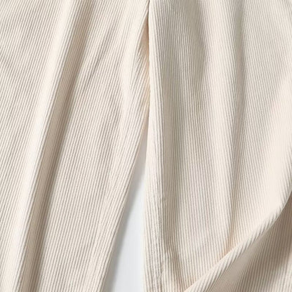 Snygga Byxor Dam Raka Ben Avslappnad Bomull-4