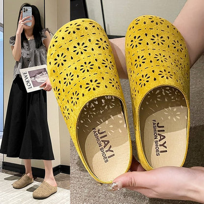 Dam Träskor Blommig Design Ergonomisk Trätofflor med Halkfri Sula-4