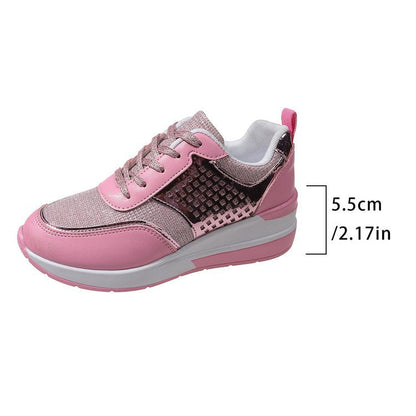 Kvinnors Sneakers Andningsbara Dämpning Metalliska Accenter 6