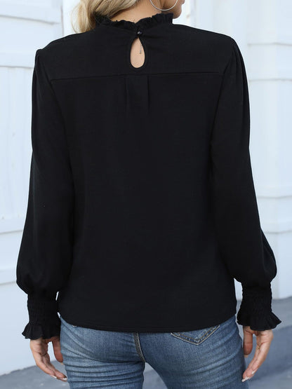 Herrskjorta Långärmad Stand-Up Krage Polyester för Modern Stil-4