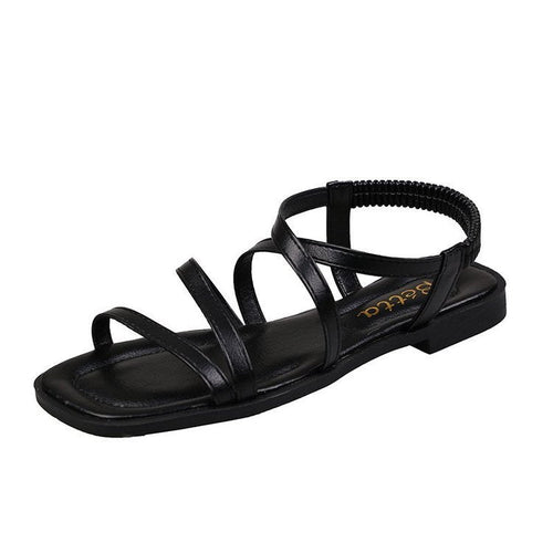 Kvinnors Platta Sandaler med Justerbara Remmar och Ergonomisk Fotbädd – Lätta och Bekväma För Sommaren 1
