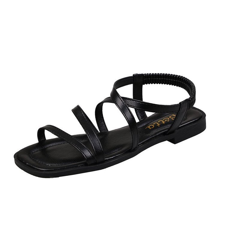 Kvinnors Platta Sandaler med Justerbara Remmar och Ergonomisk Fotbädd – Lätta och Bekväma För Sommaren 7