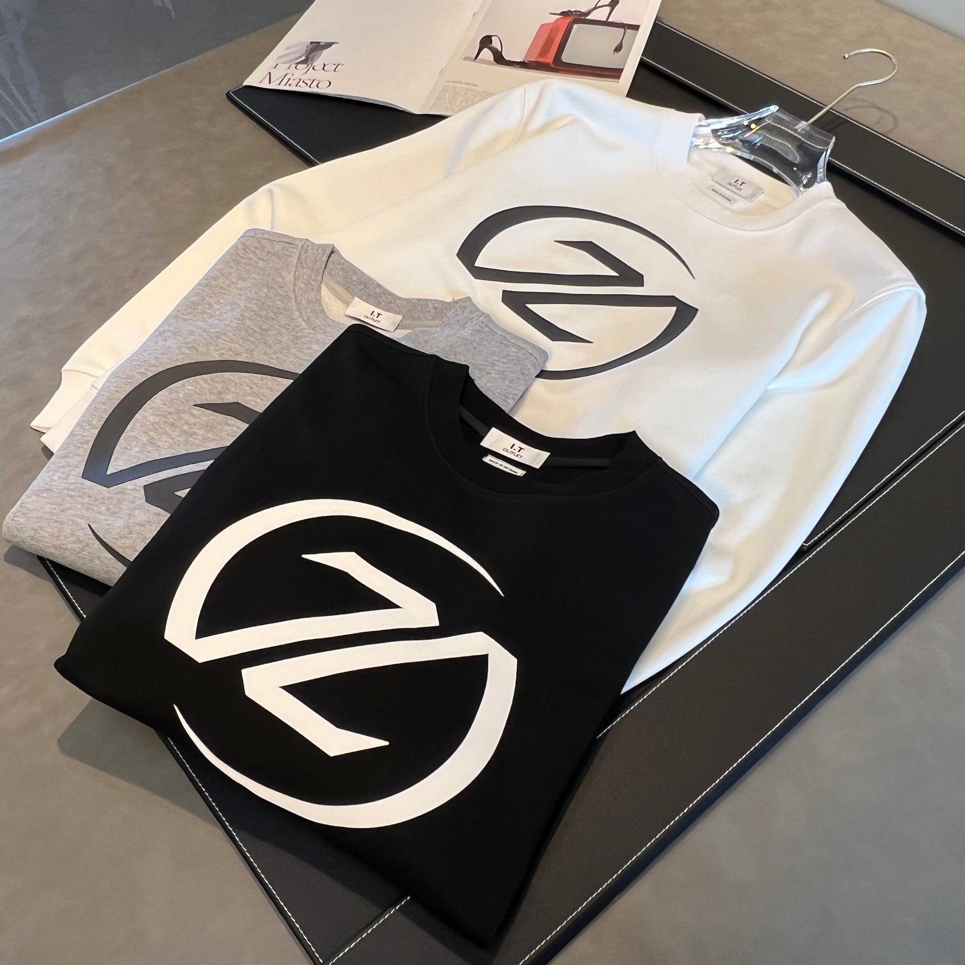 Herr Tröja Tjock Rund Nacke 100% Bomull Lång Ärmar-4