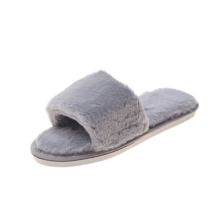 Dam Tofflor i Syntetisk Päls med Bekväm Sula – Mjuk och Stilren Design för Inomhus och Utomhus 6